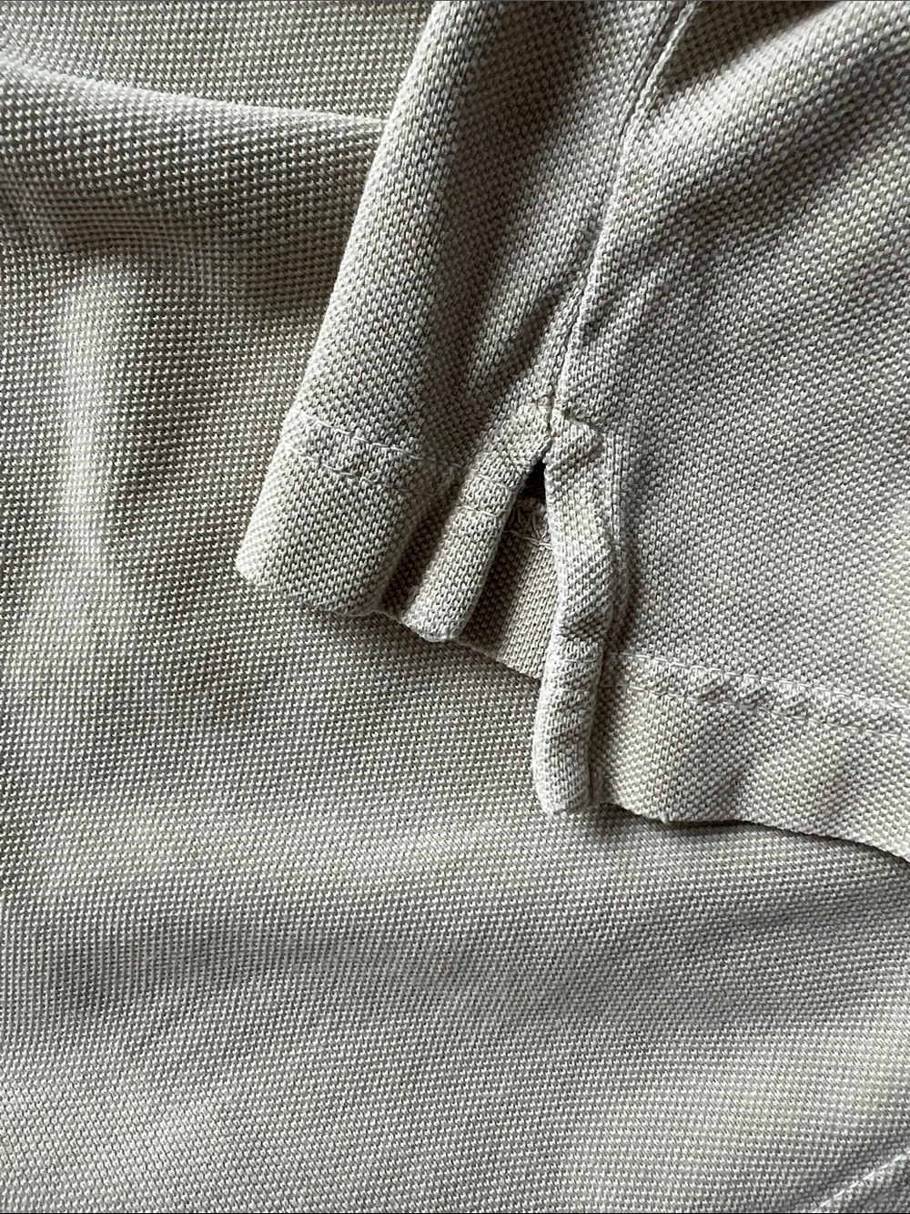 Banana Republic Men’s Light Khaki Pique Polo Shirt Short Sleeve Classic Fit Sz L